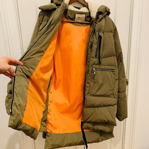 Orolay Thickened Down Olive Green Hooded Jacket Size XL - Picture 7 of 10
